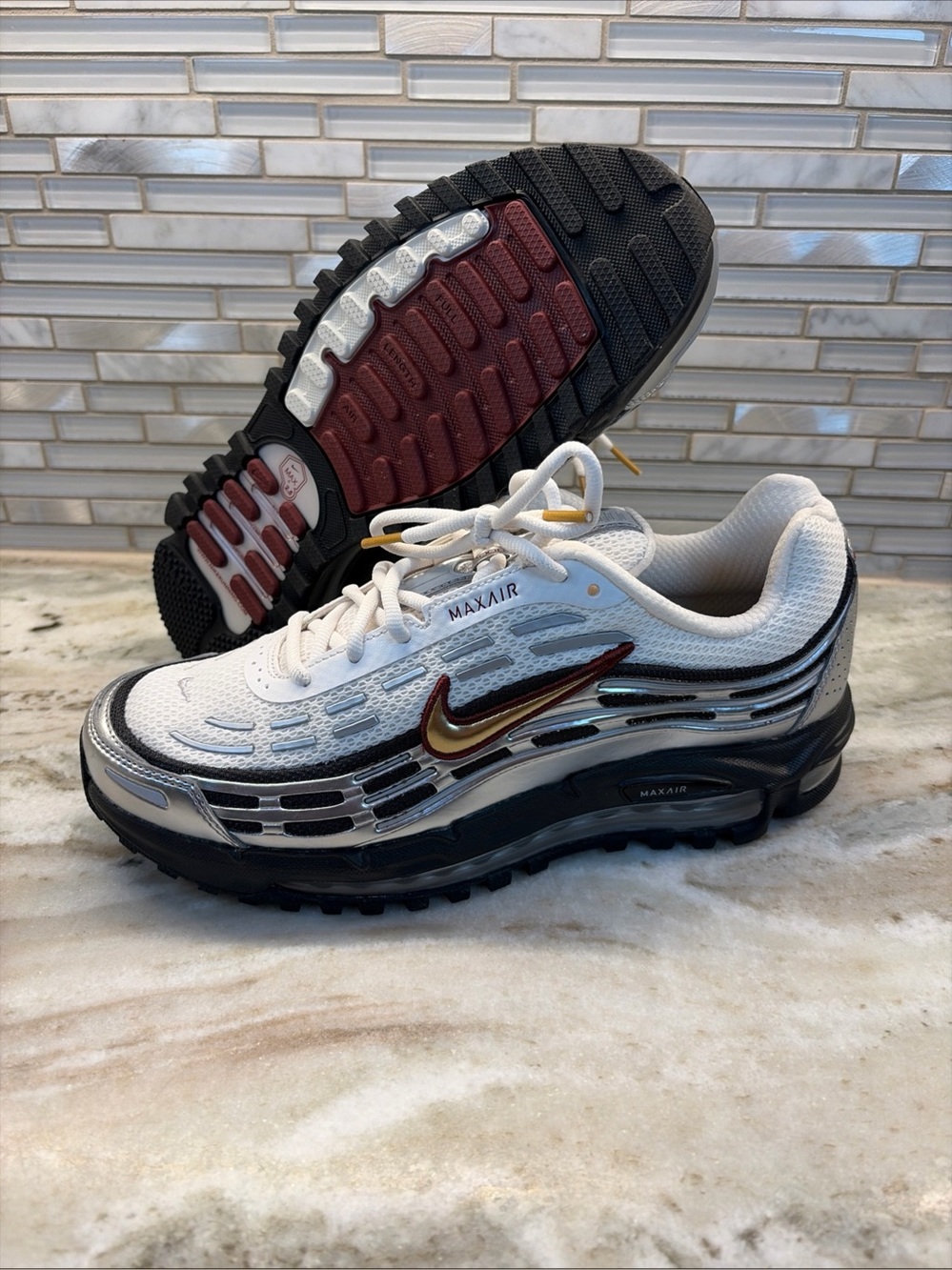 Nike Air Max TL 2.5 Phantom Metallic Silver Gold IM6647-030 Men's Size 9.5 NEW